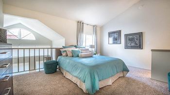 Vaulted ceilings offer open feel